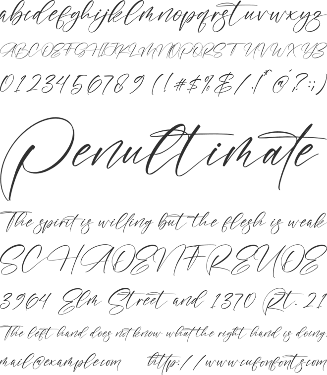 Amatera Hours font preview