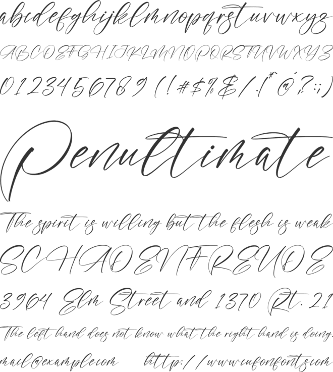 Amatera Hours font preview