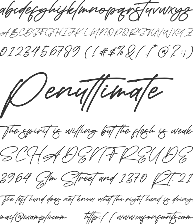 Antarlika font preview