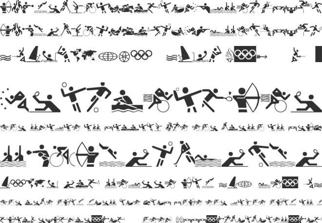 Olympicons font preview