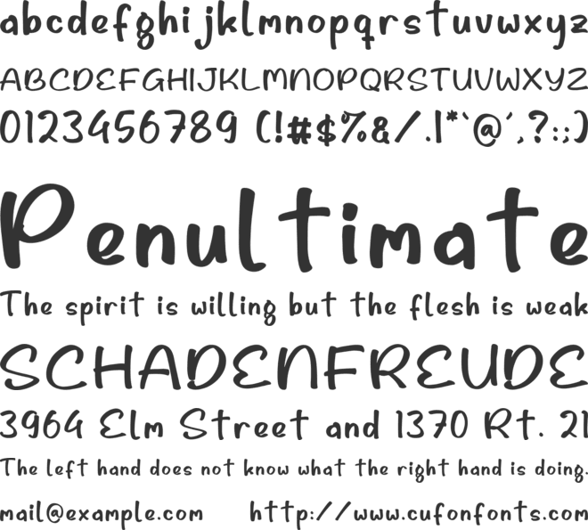 Ochika font preview