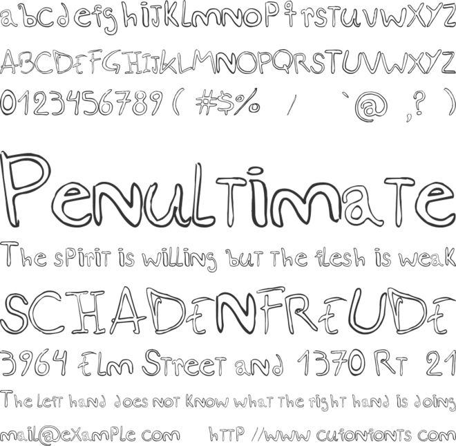 Esquiso font preview