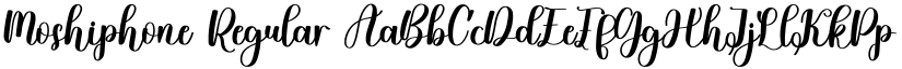 Moshiphone Regular font