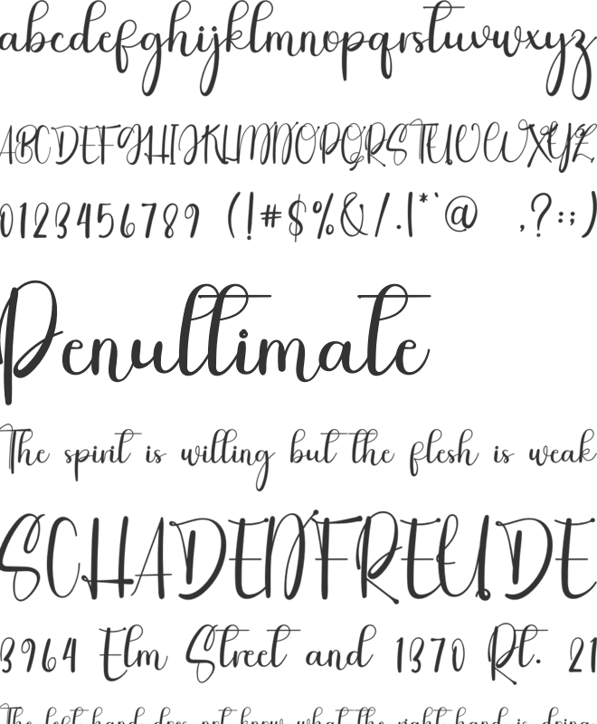 Maladewa font preview