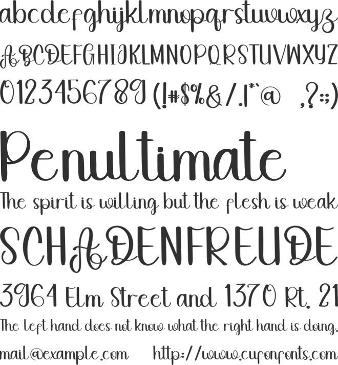 Happy To School font preview