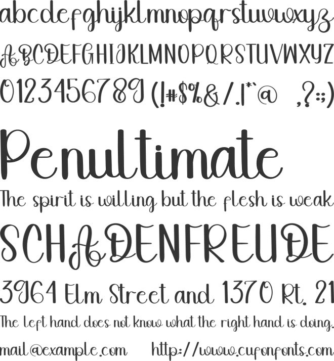 Happy To School font preview