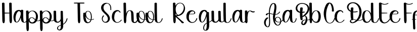 Happy To School Regular font