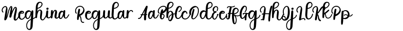 Meghina Regular font