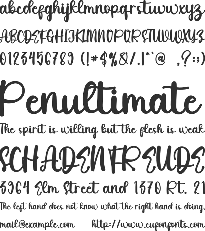 Holidays font preview