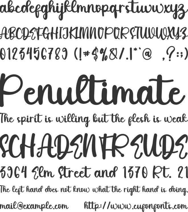 Holidays font preview