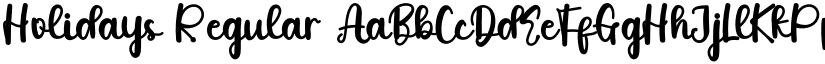 Holidays Regular font