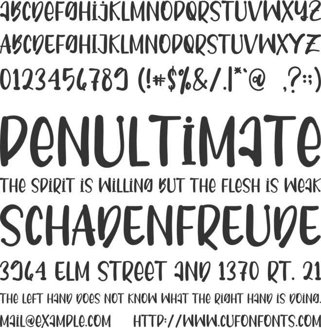 Sweet Babies font preview