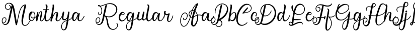 Monthya Regular font