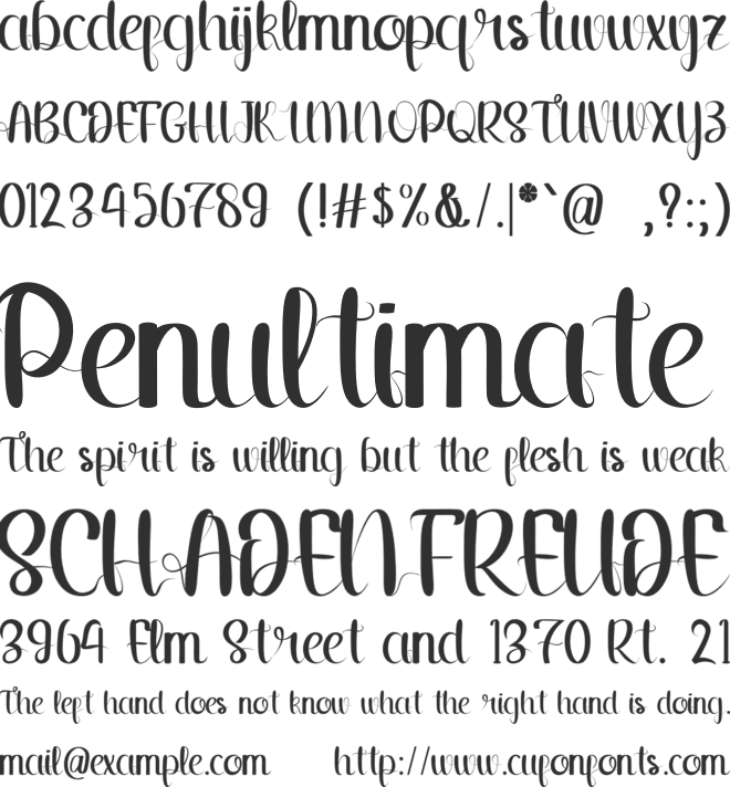 Sweety Candy font preview