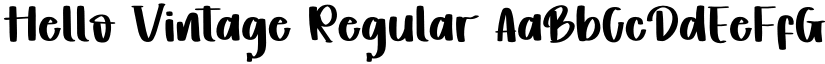 Hello Vintage Regular font