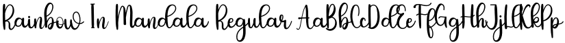 Rainbow In Mandala Regular font