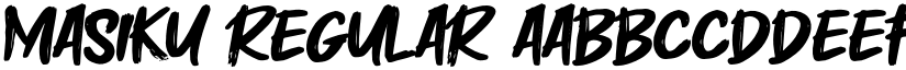 Masiku Regular font