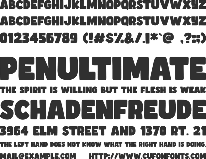 Comicy font preview