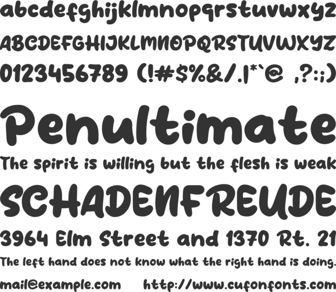 Clap Hand font preview