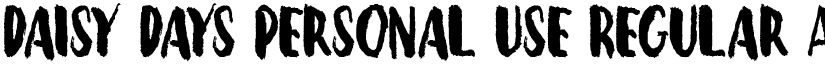 Daisy Days Personal Use Regular font