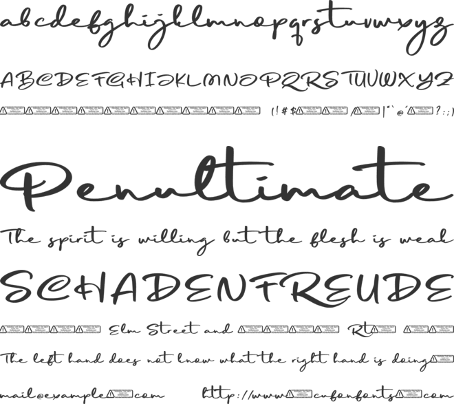 Aprillee font preview