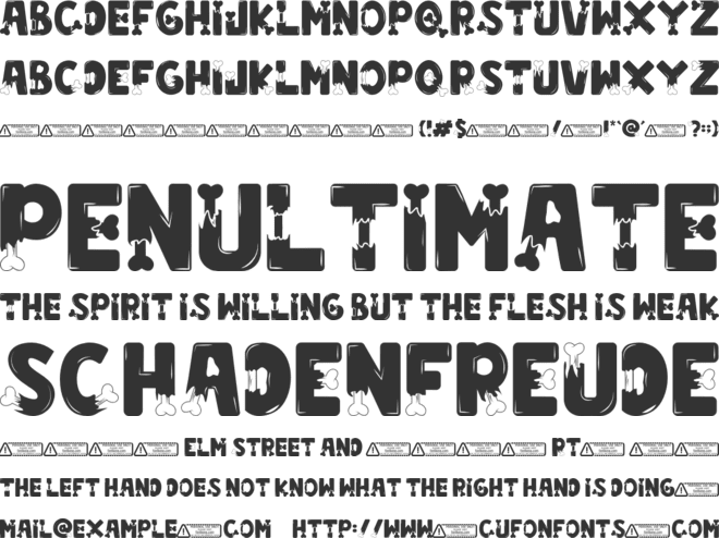 Zombie City font preview