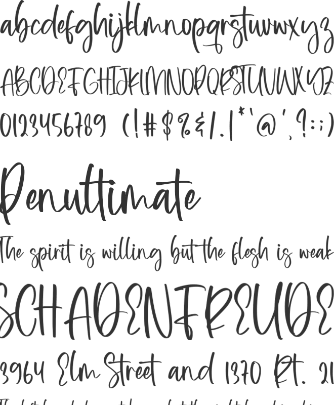 Gianella Breakfast font preview