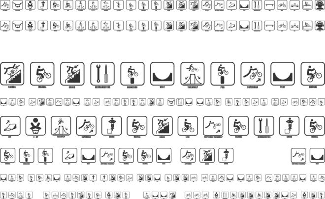 Icono BMX font preview