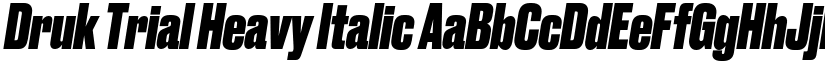 Druk Trial Heavy Italic font