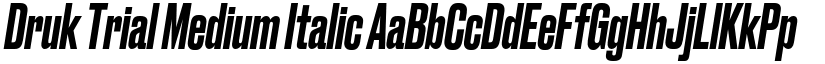 Druk Trial Medium Italic font