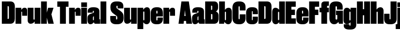 Druk Trial Super font