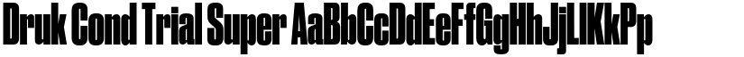 Druk Cond Trial Super font