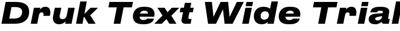 Druk Text Wide Trial Bold Italic font