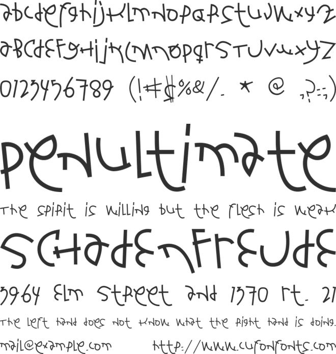 Fontbardeo font preview