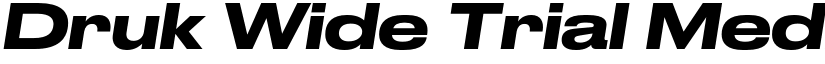 Druk Wide Trial Medium Italic font