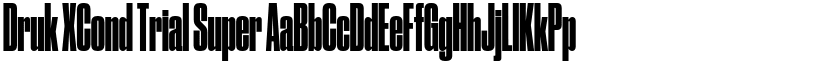 Druk XCond Trial Super font