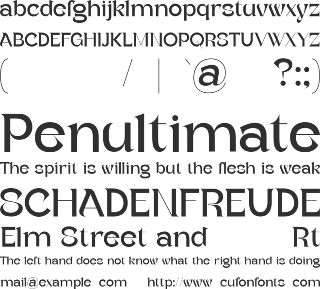 Rubinski font preview