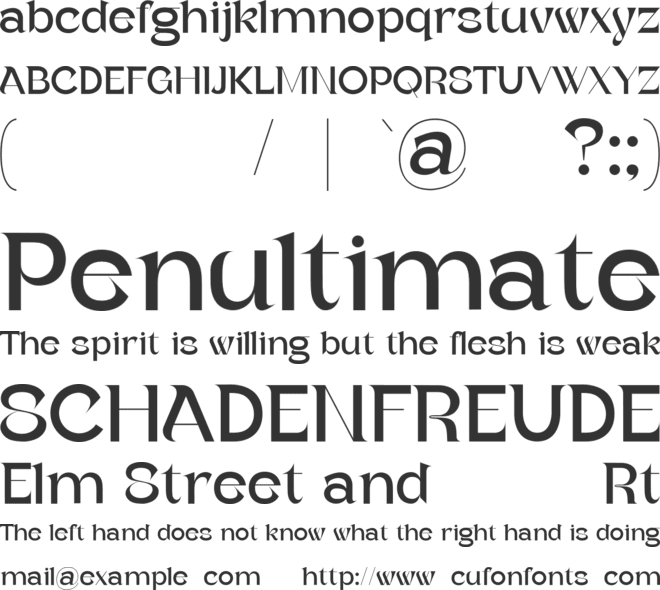 Rubinski font preview