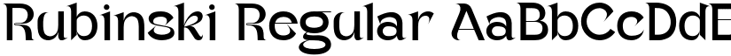 Rubinski Regular font