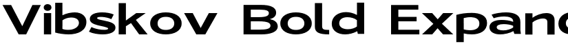 Vibskov Bold Expanded font