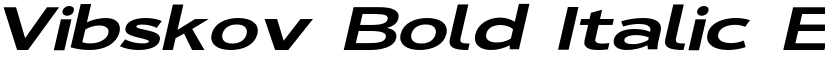 Vibskov Bold Italic Expanded font