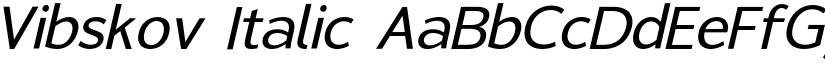 Vibskov Italic font