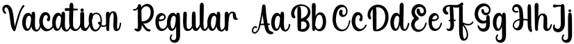 Vacation Regular font