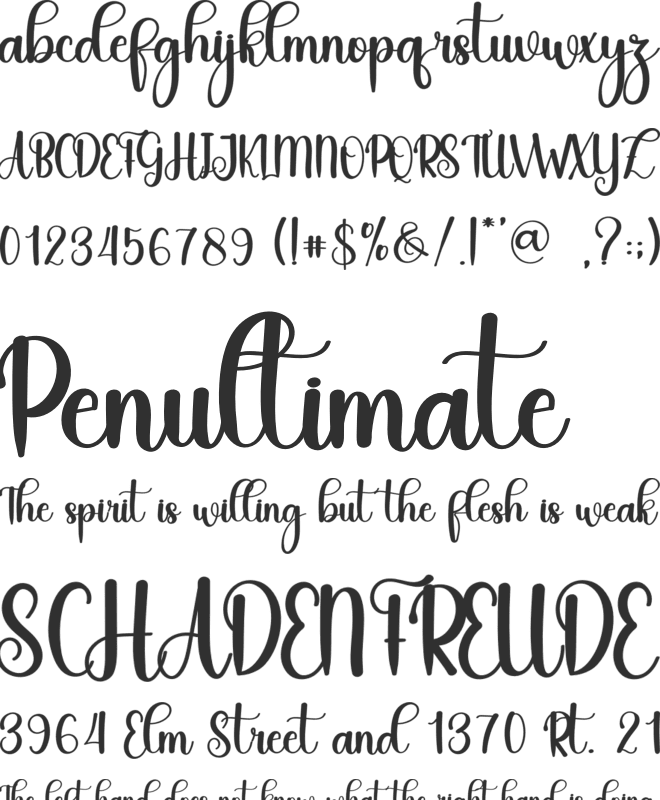 Always Happiness font preview