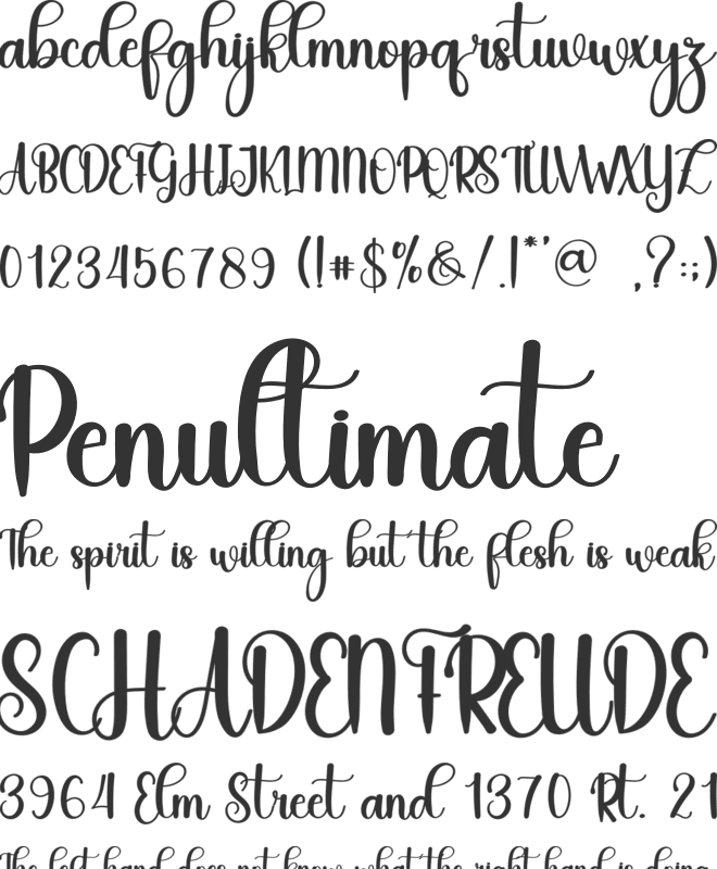Always Happiness font preview