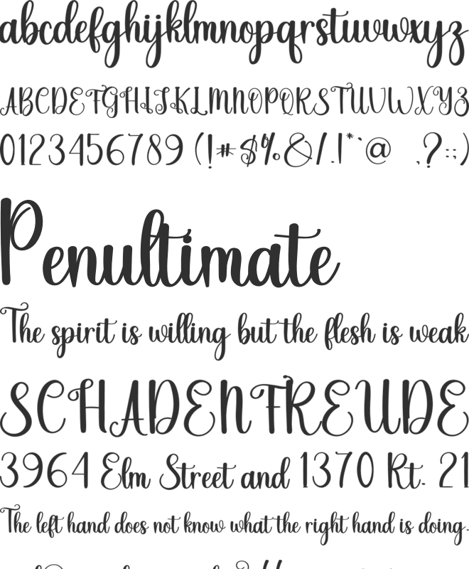 Pink Love font preview
