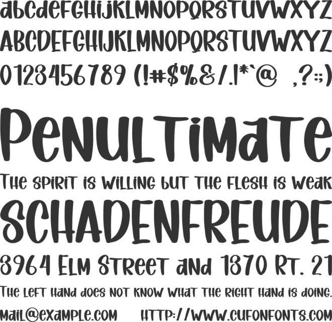 DAIRY SCHOOL font preview