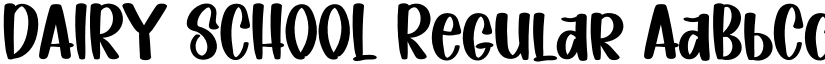 DAIRY SCHOOL Regular font
