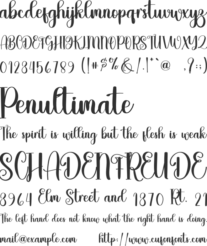Whitebook font preview