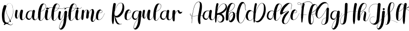 Qualitytime Regular font